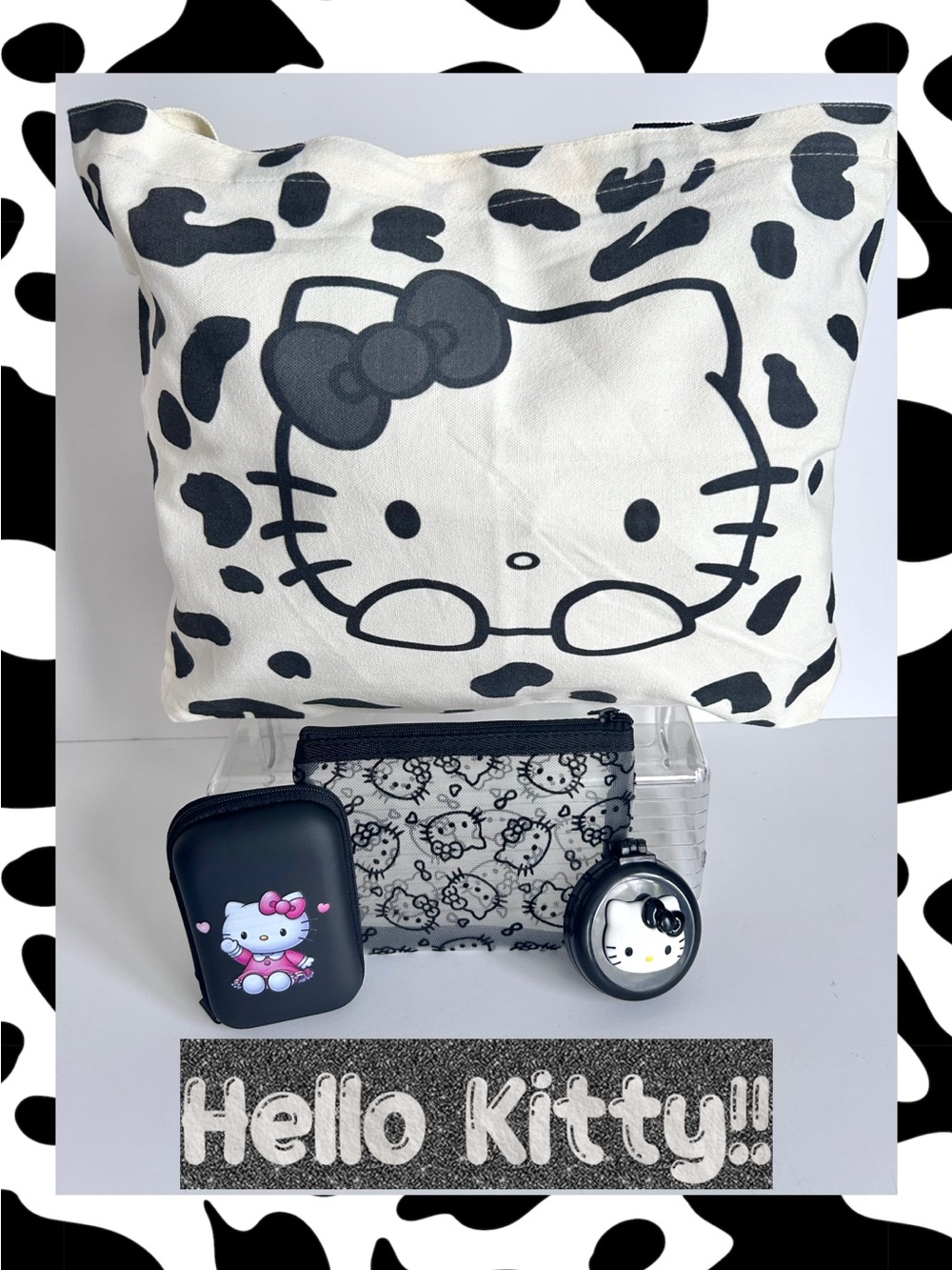 💖(HK402) Hello Kitty Adorable 4-Piece Tote Bag Bundle!